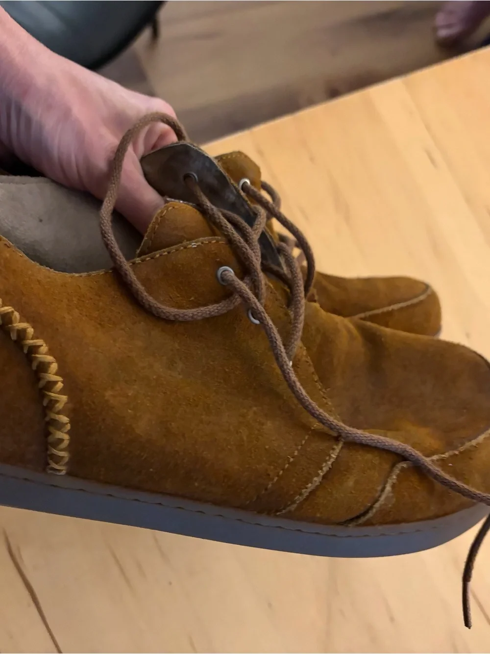 OluKai Men's Suede Chukka Boots in Tan/Brown